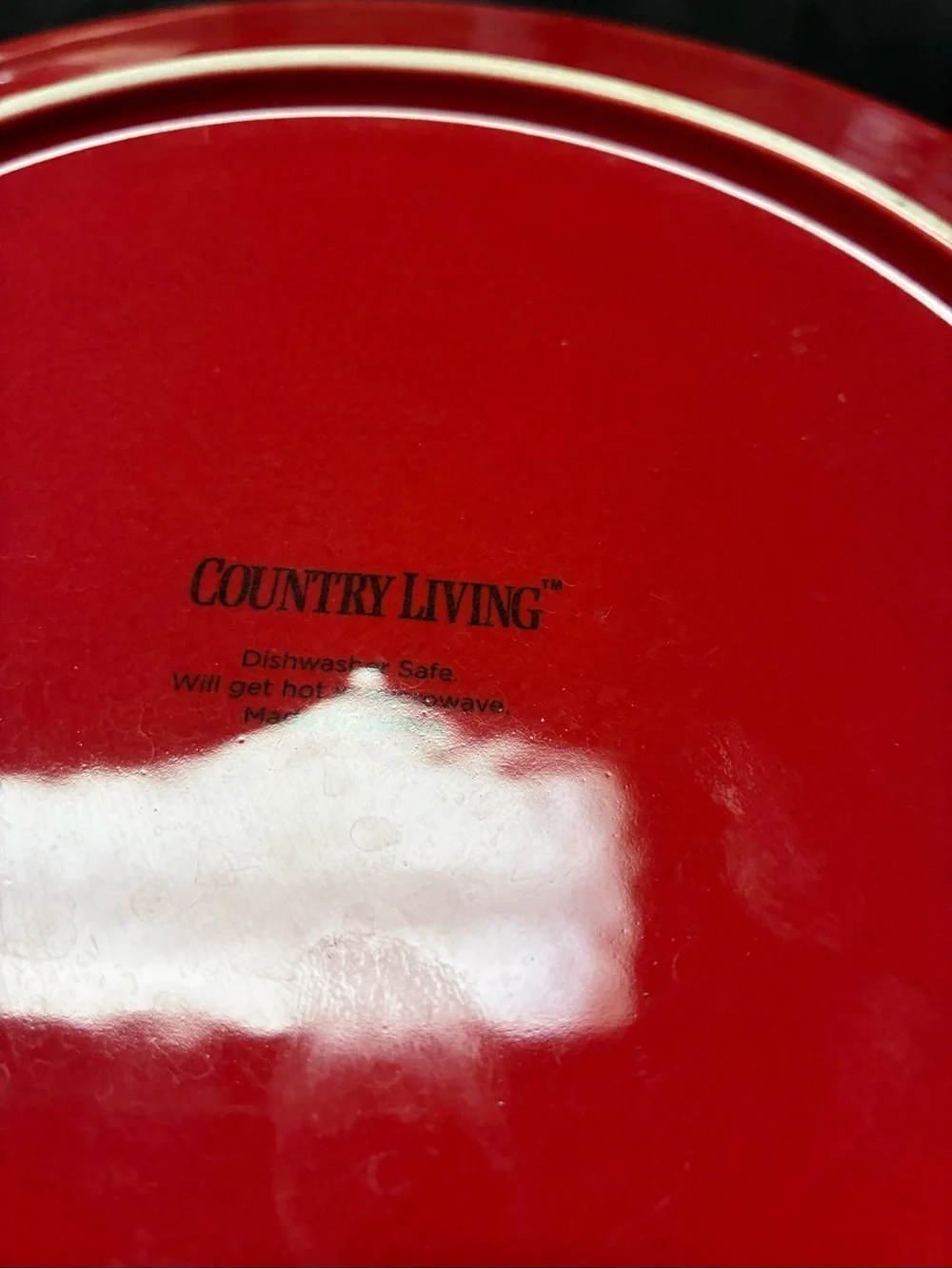 Vibrant Red Scallop-Pattern Ceramic Dinner Plate - Set of 6